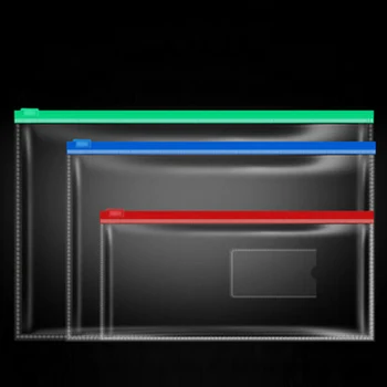

New 20pcs File Bag Stationery Clear Plastic Bag Translucent Folder A4/A5/A6 Size Document Bag File Folder School Office Supply