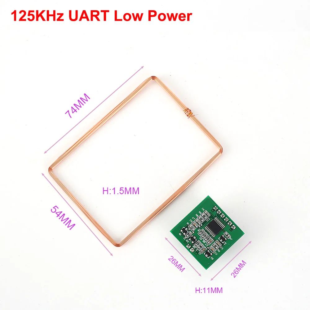 Беспроводной модуль RFID 125 кГц T5577 считыватель карт писатель UART Wiegand Бесконтактный контроллер с антенной