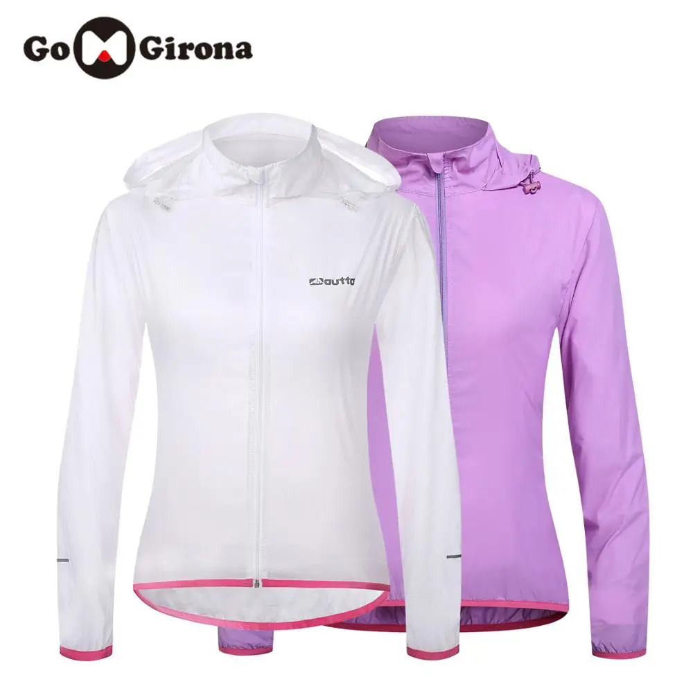 

Windproof Rainproof Women's ultralight Cycling Jacket Quick dry Pink Jerseys Outdoor Sports Running Riding Windbreaker Jacket