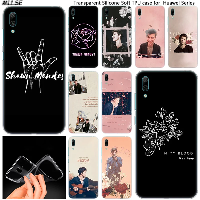 

Shawn Mendes pink Soft Silicone Case for Huawei Mate 10 20 Lite Pro Enjoy 8 9E Y6 Pro Y5 2017 Y7 Pro Y9 2019 2018 Fashion Cover