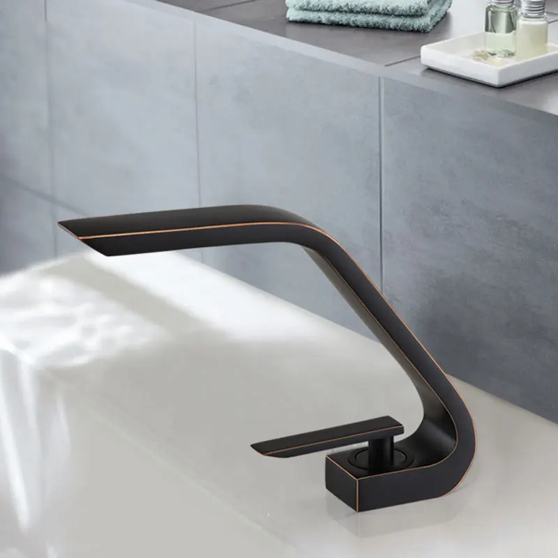 

faucet copper puckering hot and cold High-end leading the sink basin faucet