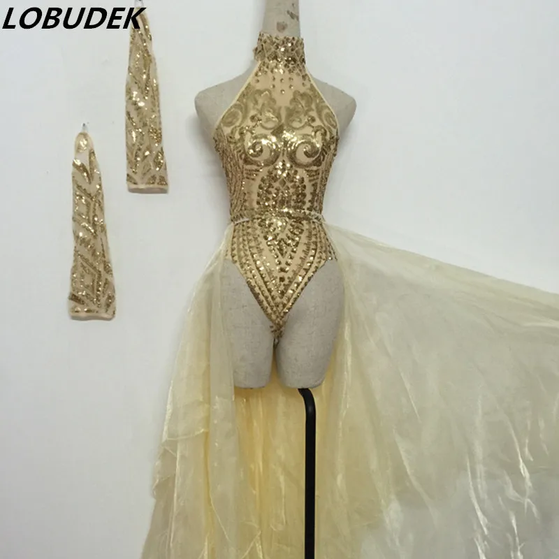 gold bodysuit