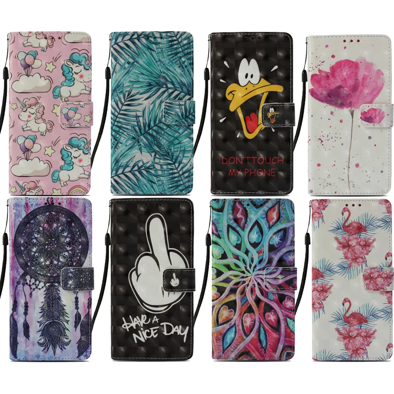 

3D Unicorn Leather Case Magnetic Flip Wallet Phone Soft TPU Silicone Cover Shell Coque Fundas for Samsung Galaxy Note 9 Cases
