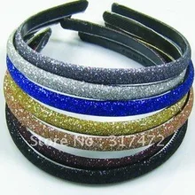 50 шт./лот порошок золотого блеска волос обруч для волос с бантом, материалы для изготовления ювелирных украшений