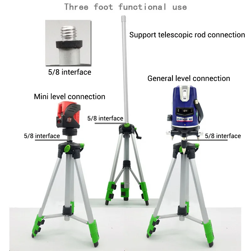 150 см лазерный нивелир штатив с 5/8 адаптером универсальная Резьбовая ротарная головка Трипод Slash функциональные лазерные линии лазер