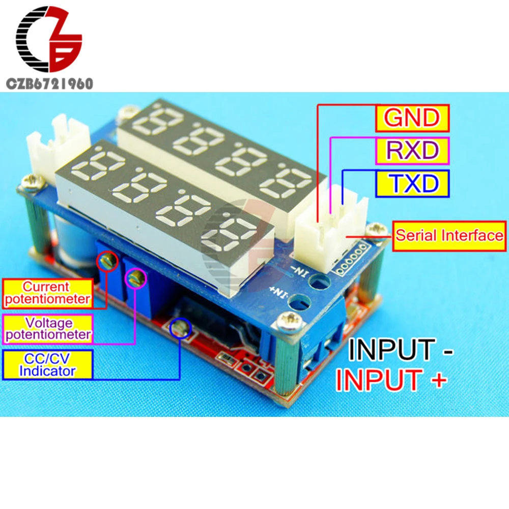 DC 5 V-32 в пост 5A CC CV понижающий Питание порт для зарядки через модуль с цифровой вольтметр Амперметр постоянного тока светодиодный индикатор водителя Напряжение регулятор