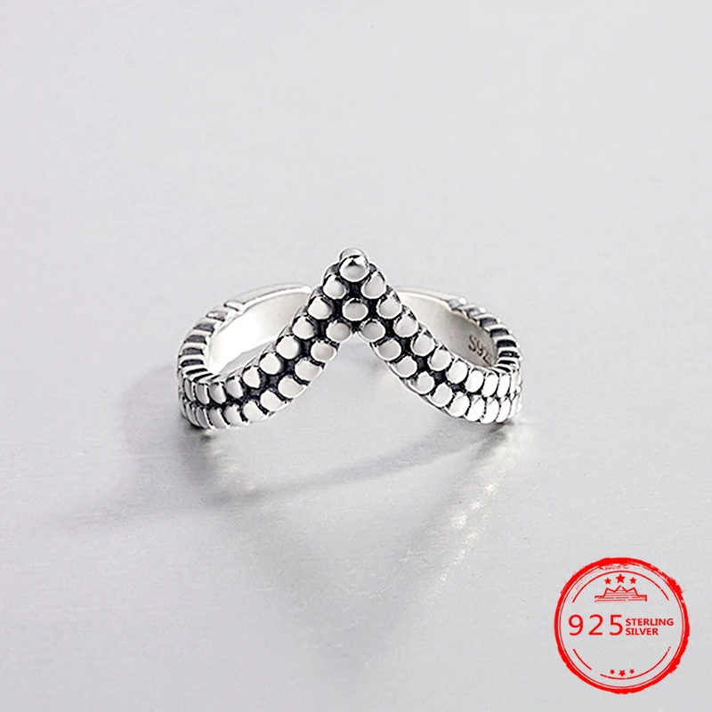 

Sterling silver 925 bohemian polka dot ring for a holiday venue birthday party silver tail ring opening rings for women