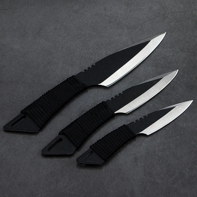 

[S M L] 3ps/set, Army Hunting Knives Pocket Camping Knifes 440C Tactical Knives Stainless Steel Fixed Blade Outdoor Camping