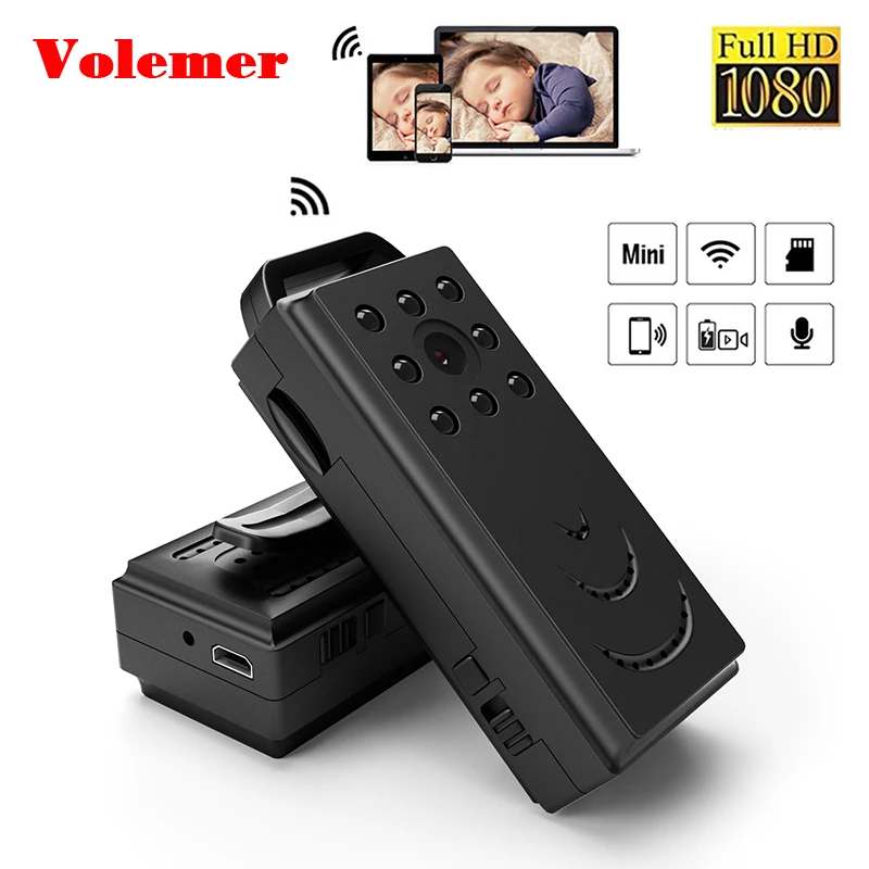 

Volemer 2018 Wifi Mini Camera Full HD 1080P Infrared Night Version Car DVRs Motion Detection Recorder Portable IP mini camcorder