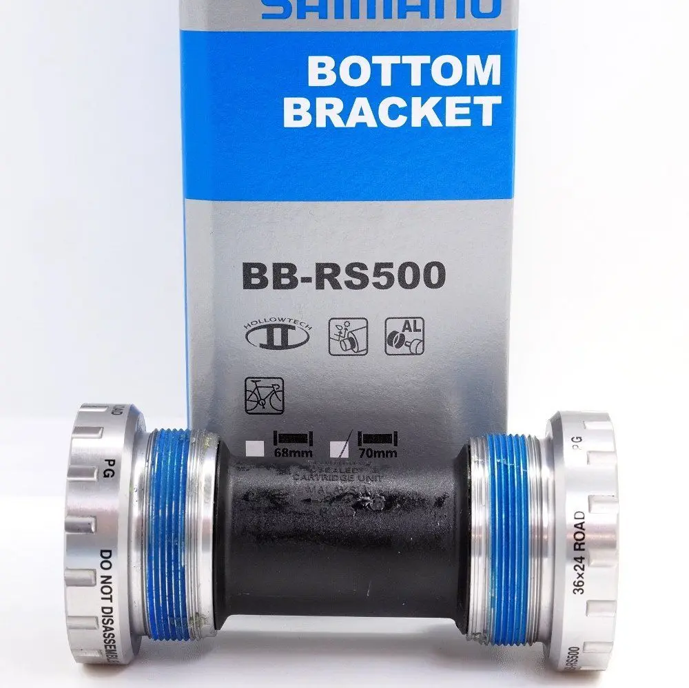 

Original Shimano TIAGRA Bicycle Cyclocross Road BB-RS500 Hollowtech-II Italian/English Bottom Bracket 70mm/68mm Bike Parts