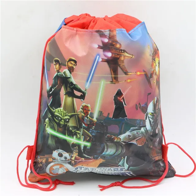 1pcs Disney Non-woven Fabrics Kid Favor Travel Pouch Storage Clothes Shoes Bags Cotton Drawstring Bags School Portable Backpack 5
