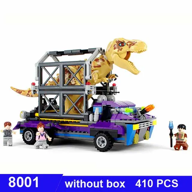 

TS8001 385pcs Jurassic World 2 Building Blocks Dinosaur Tyrannosaurus Rex Tracker Figures Block Brick Toys Model
