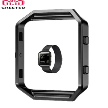 

CRESTED Frame Case Cover Shell For Fitbit Blaze Stainless Steel Replacement case Activity Tracker Smart Watch Accessories