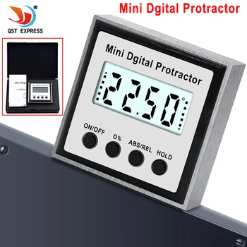 

Electronic Protractor Digital Inclinometer 0-360 Stainless Steel Digital Bevel Box Angle Gauge Meter Magnets Base Measuring tool
