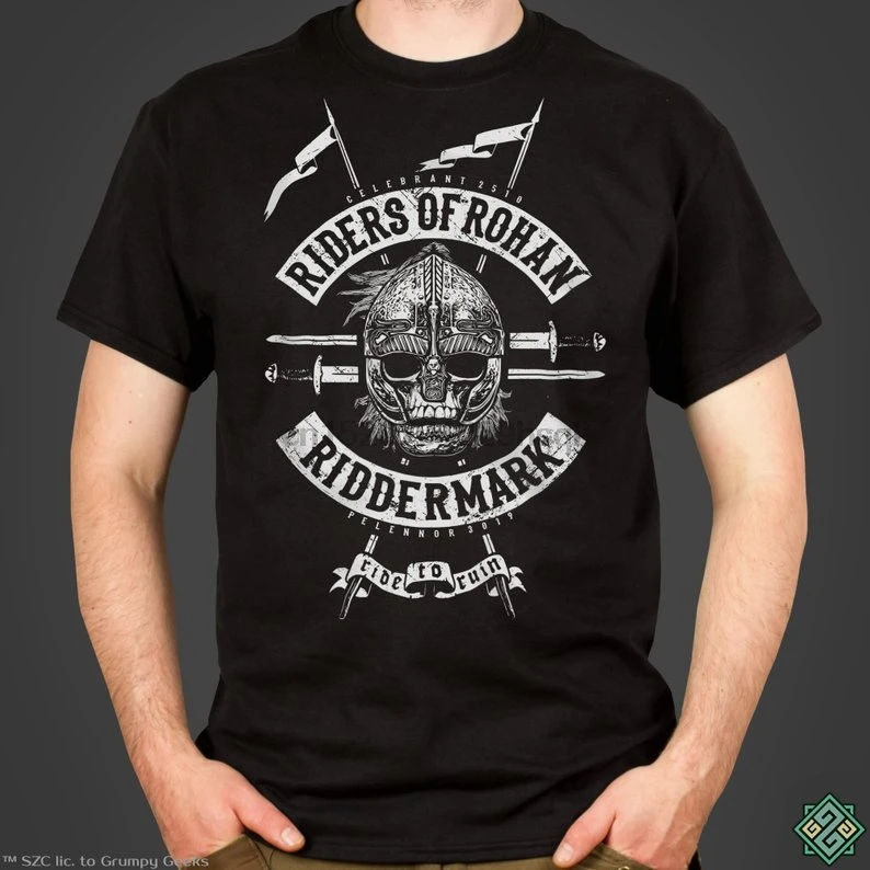 

Riders of Rohan The Lord of The Rings Men 2019 New Design Summer Short Sleeve Men Homme Camisetas Hip Hop T Shirt Cool