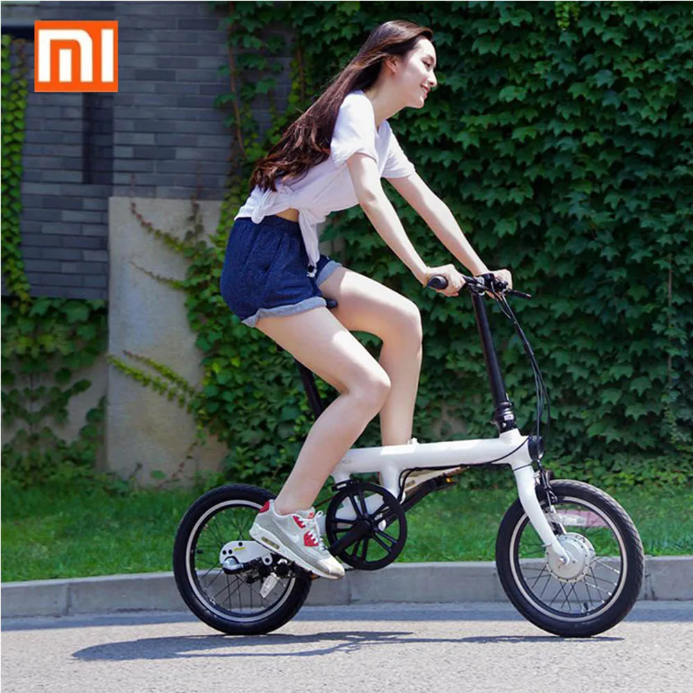 100% Оригинальный Xiaomi QiCYCLE-EF1 складной электрический велосипед Bluetooth умный электрический велосипед 16 дюймов мини-велосипед приложение - изображение