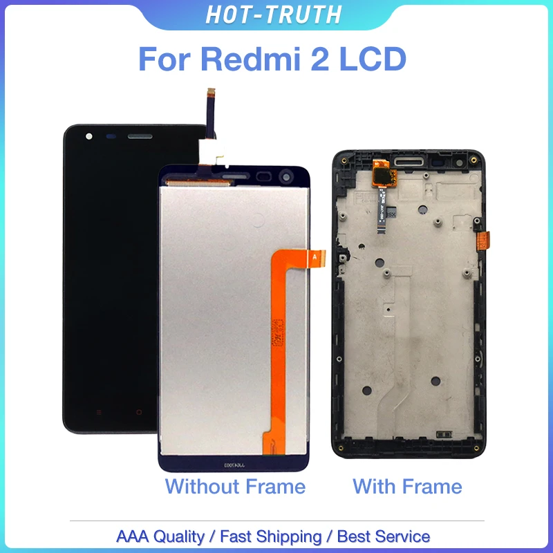 

For Xiaomi Redmi 2 5.5 inch LCD display Touch Screen Digitizer Assembly 1920*1080 Frame with Free Tempered Glass and Tools
