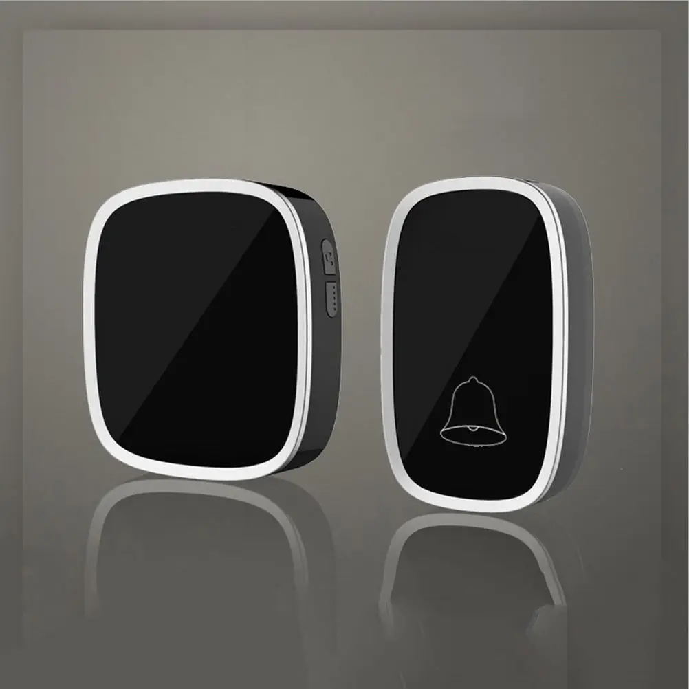 

JETTING High Quality 36 Chimes Song Waterproof Wireless Doorbell 1Transmit 1 Receive Smart Alarm Black Modern Stylish