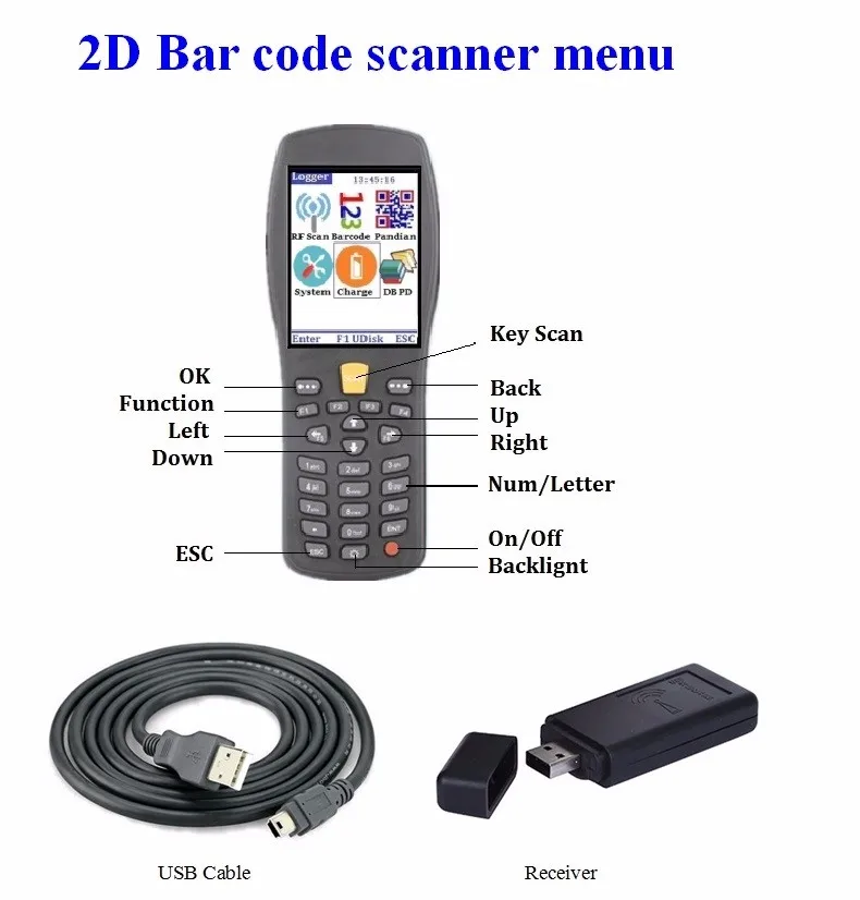 Scanner de Código de Barras sem Fio Leitor de Código Scanner de Código de Barras Techlogic Datametrix Inventário Pega Terminal Pda x9 2d qr Pdf417 16 qr code scanner