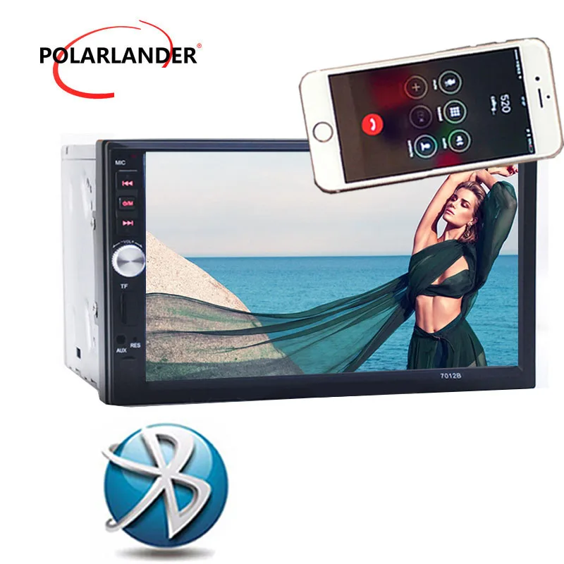 7012B 2 Din автомобильный FM Bluetooth Радио 7 дюймов Авто аудио стерео Поддержка Камера