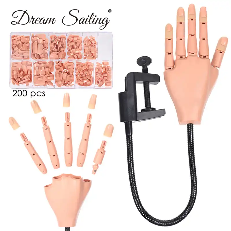 Painting Practice Tool Adjustable Nail Art Model Fake Hand For