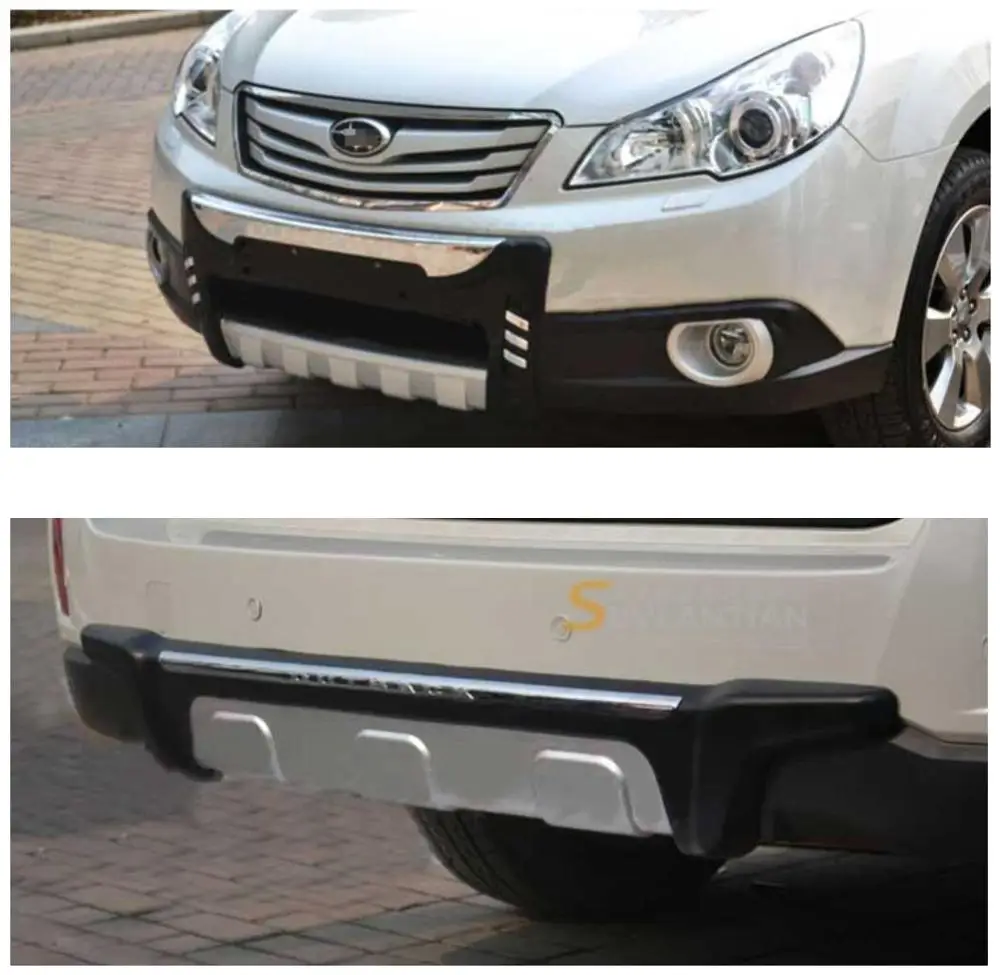 front and rear JINGHANG ABS передний+ задний бампер защитная накладка подходит для 09-12 Subaru OUTBACK 2009 2010 2011 2012 - Цвет: front and rear
