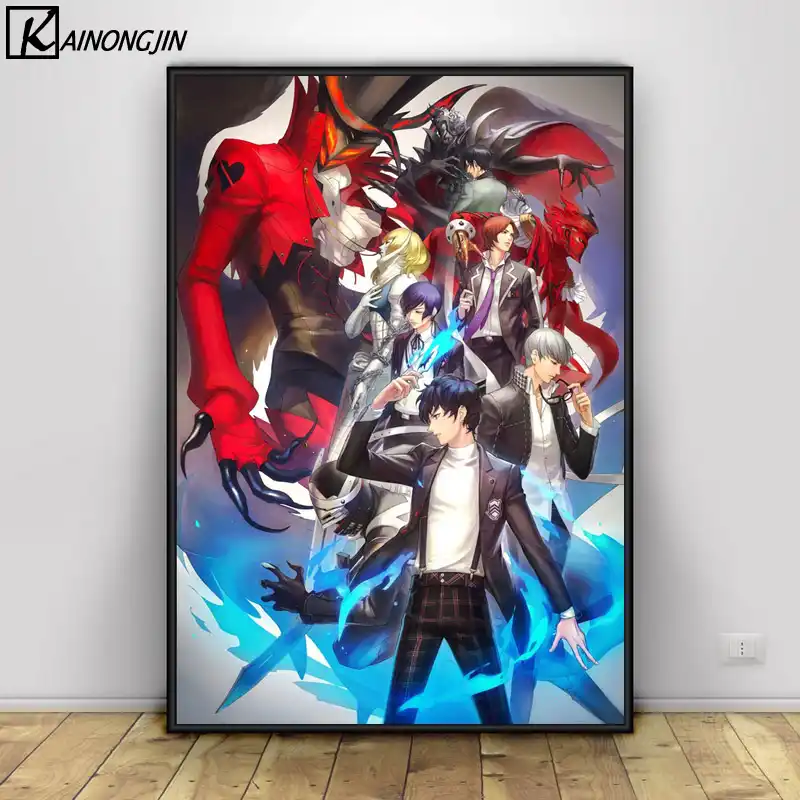 ポスターペルソナ 5 アニメポスターやプリント壁アートキャンバス絵画リビングルームのインテリアの家の装飾 絵画 書道 Aliexpress