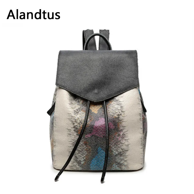 

Alandtus Women Backpack Casual Leather Backpack For School Teenager Girls Travel Shoulder Bag Bagpack 2019 Mochila Feminina