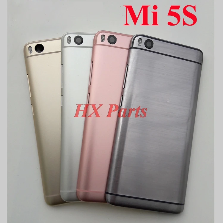 5 PCS For Xiaomi Mi5S Battery Cover Back Rear Door Housing + Power Volume Buttons Camera Lens for MI 5S | Мобильные телефоны и