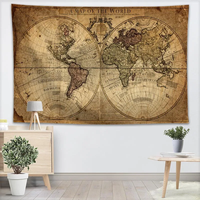 Buy CUSTOM World Map Tapestry Wall Hanging Decor Home