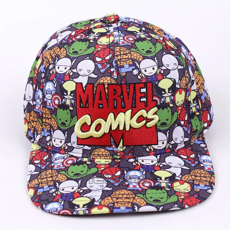 Marvel Comics бейсболки женские мужские Gorras плоские бейсболки бейсболка уличная хип-хоп бейсболка s