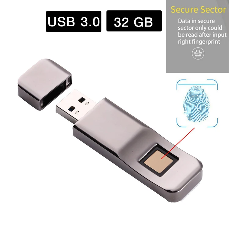 USB3.0 32GB U диск устройство для хранения данных защита безопасности USB флэш-накопитель с функцией шифрования отпечатков пальцев замок отпечатков пальцев