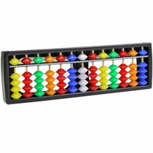 Portable Arithmetic Soroban w/ Mathematics Calculate Tool Colorful Beads Abacus #H055#