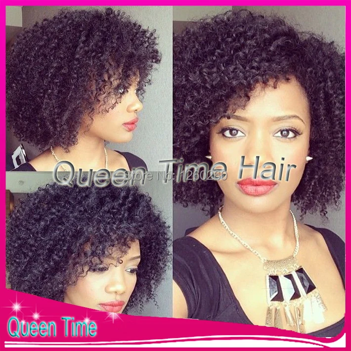 Brazilian afro curly wigs 100% virgin brazilian human hair