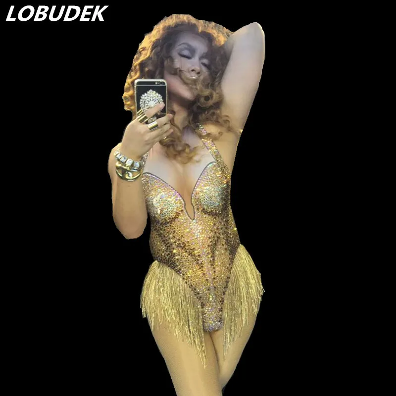 Buy Sparkly Full Diamond Leotard Bodysuit European