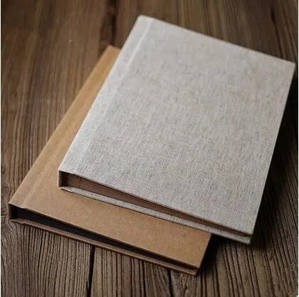 

Vertical Craft Linen Cover Butterfly Hardcover Plain Hand DIY Album Retro Album Menu Recipe Multi-Purpose Scrapbook Album Baby