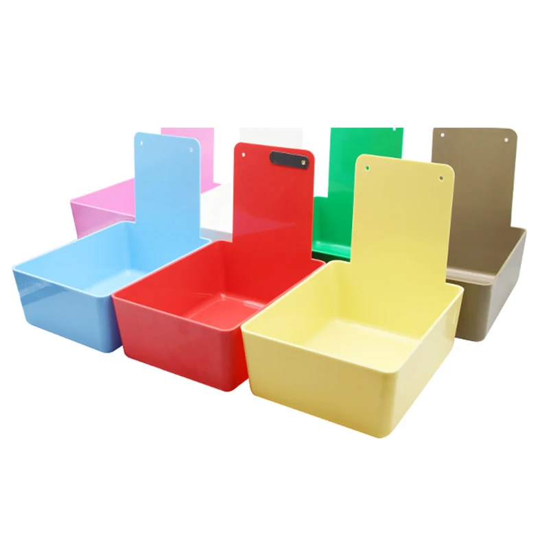 

14 pcs/lot 7 colors Dental Lab Tools Dental plastic work boxes Colorful Dental Work Pans with Clip Holder for hold teehth model