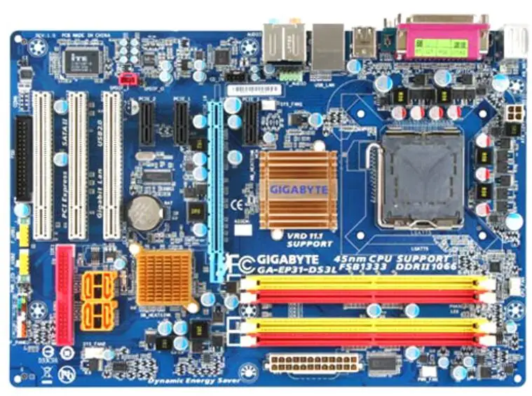 

For Gigabyte GA-EP31-DS3L Original Used Desktop Motherboard EP31-DS3LP31 Socket LGA 775 DDR2 ATX On Sale