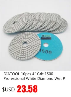 SHDIATOOL 10 шт " /100 мм зернистость 400 Professional White Diamond влажной полировки связке шлифовальные диски камень полировки, диск