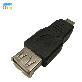 

200pcs/lot Black USB 2.0 A Female To Micro USB Male Plug OTG Host Adapter Converter Connector Up To 480Mbps for PC Laptop Phones