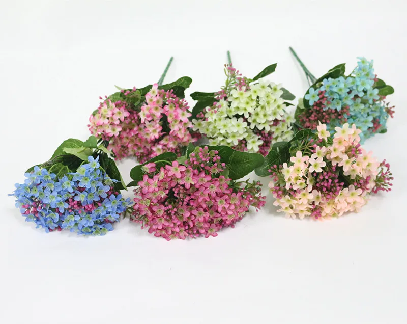 Flone Simulation European Gypsophila Flower Bouquet Small Daisy Dance Silk Flowers Decoration Wedding Flower Arrangement  (6)