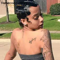 Rebecca Human Hair Wigs Brazilian Remy Hair Short Wavy Wave Wigs For Black Women Short retro cut Wigs Human Hair Short Bob Wigs Rebecca Human Hair Wigs Brazilian Remy Hair Short Wavy Wave Wigs For Black Women Short retro cut Wigs Human Hair Short Bob Wigs