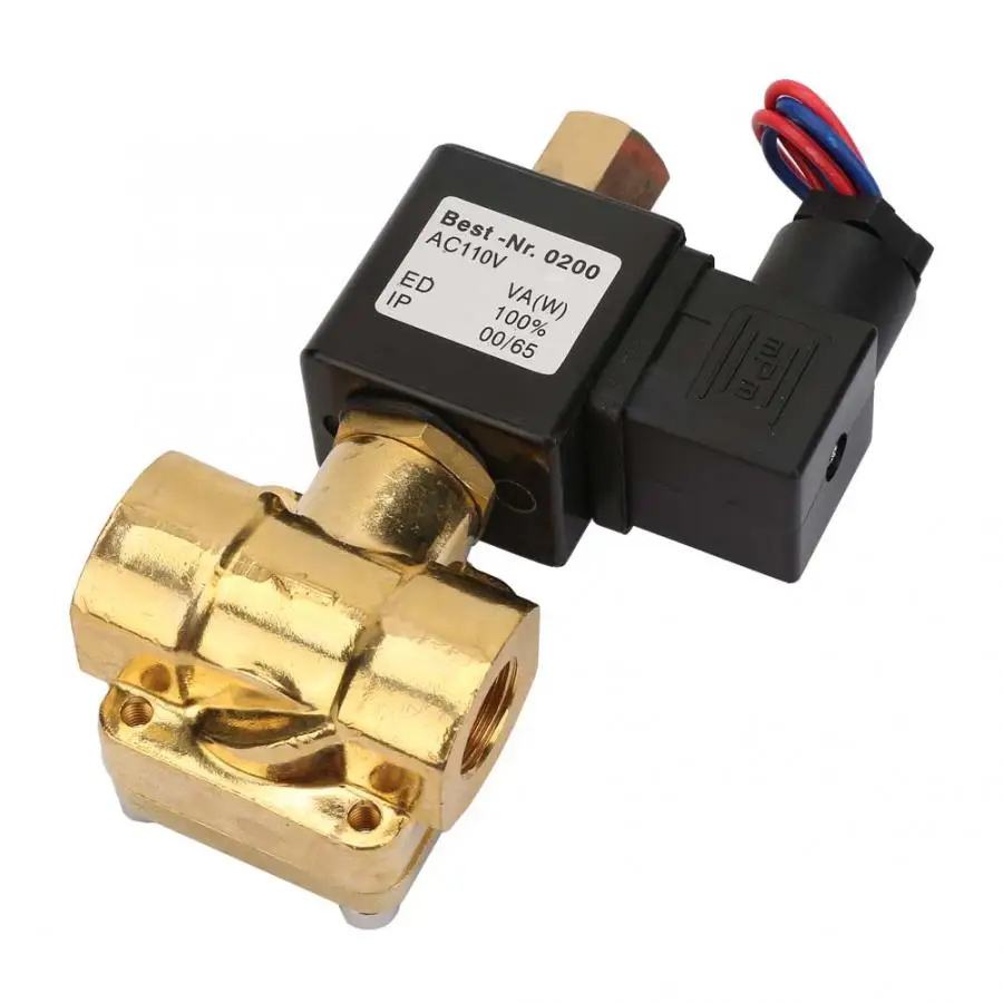 Электрический магнитный клапан ручной заподлицо G3/8