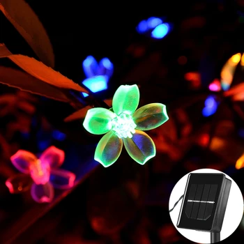 

Solar String Lights, 7M 12M 60LED 100LED LED Fairy Blossom Flower Garden Lights for Outdoor, Home, Lawn, Wedding, Patio, Party