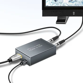 

HDMI To SDI Adapter With Power Mini 1080P Micro Converter Video Converter Adapter Auto Format Detection For HDTV computer camera