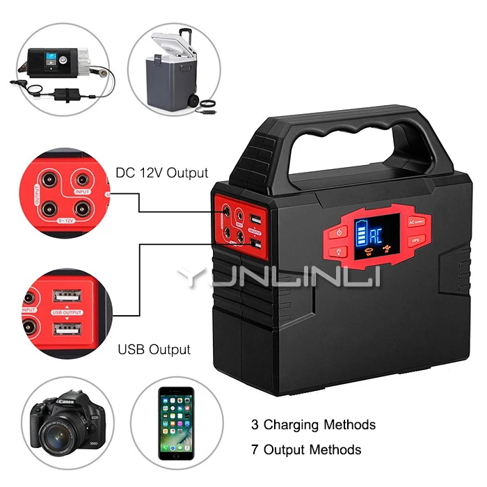 

Energy Storage Box Battery 220v Mobile Power Supply 40800 MAh Portable Solar Lithium Power Generation Equipment QDYF-680