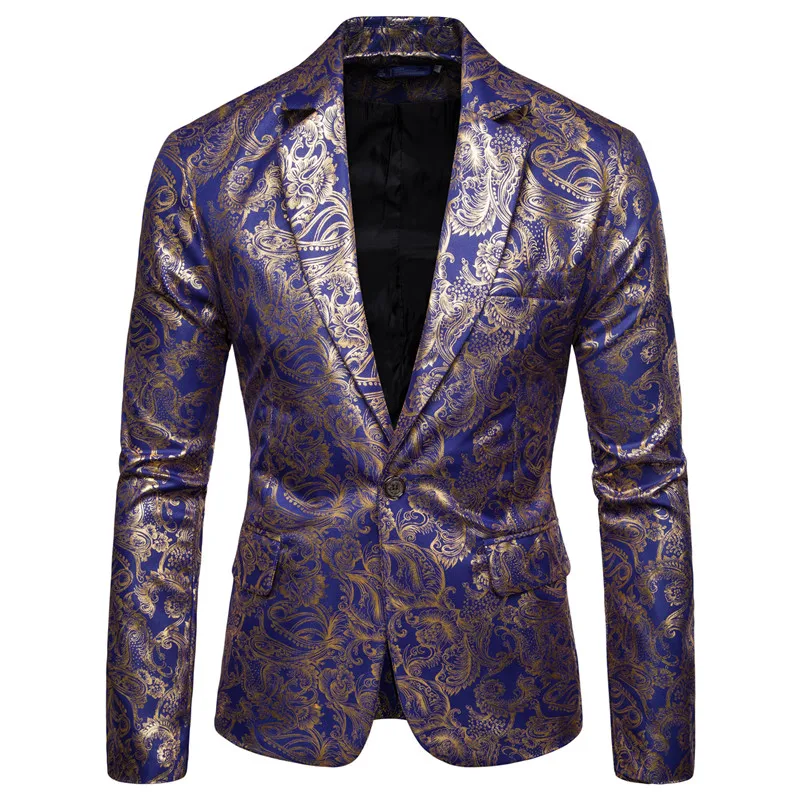 Модный мужской бренд блейзер стиль Британский Повседневный тонкий костюм куртка мужской костюм Мужская официальная куртка свадебная одежда M-3XL - Цвет: Синий