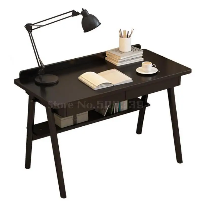 

Wood Desk Simple Japanese Desk Black Student Desk Simple Desktop Computer Desktop Household