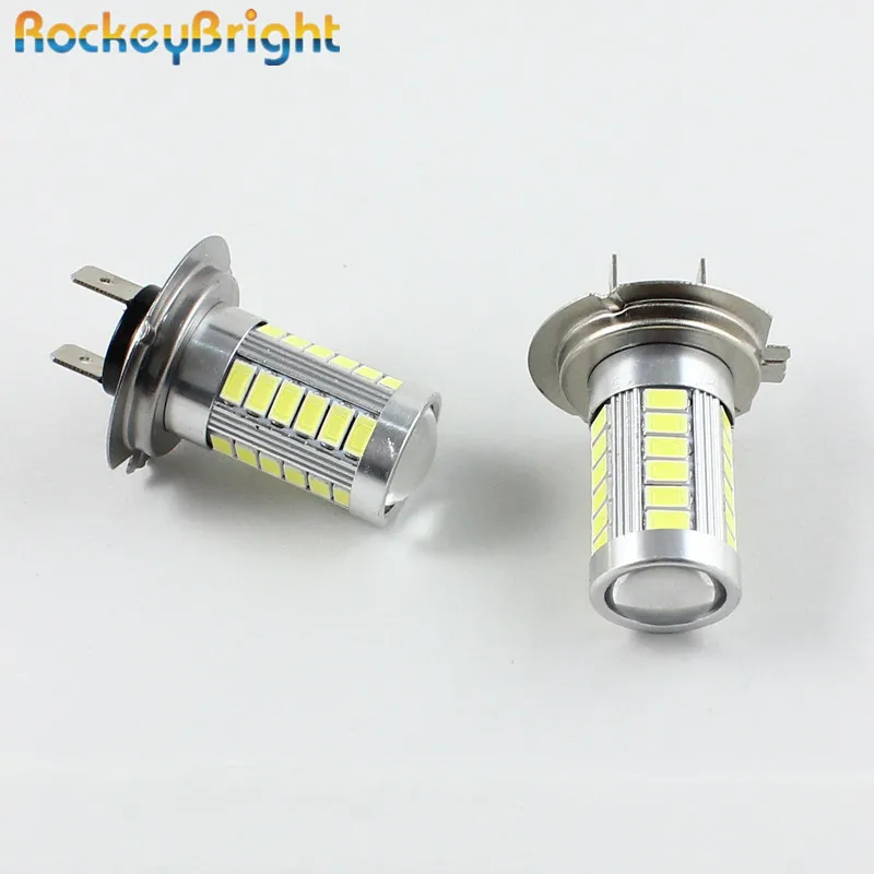 Rocceybright автомобиля светодиодный туман светильник лампы H4 H7 H8/H9/H11/H16(Япония) 9005 9006 33smd 5630 t20 1156 1157 светодиодный обратный противотуманного светильник s