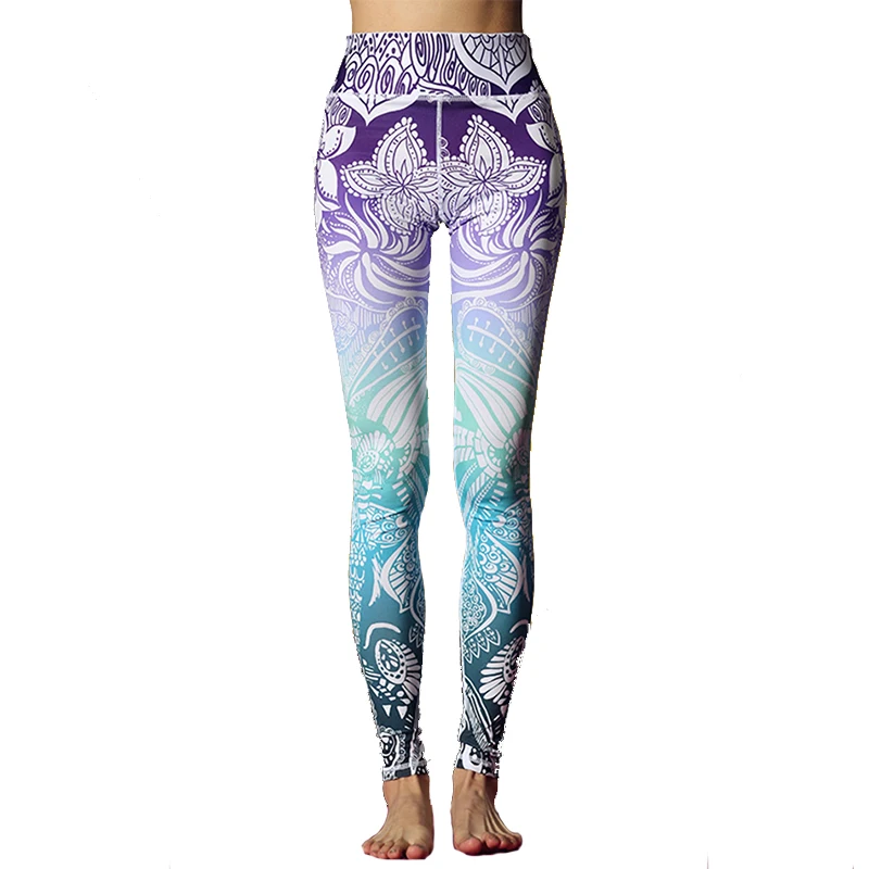 Beautiful Yoga Pants High Waist Floral Printed Leggings Colorful
